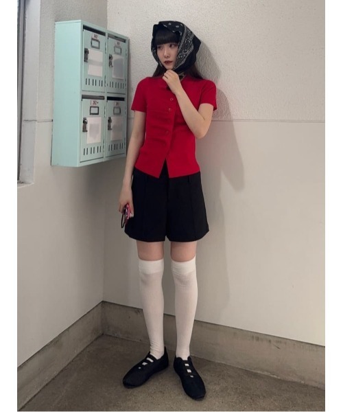 SLY（スライ）の「FRONT BUTTON KNIT TOPS フロントボタン ニット 