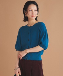 五分袖ニットカーディガン