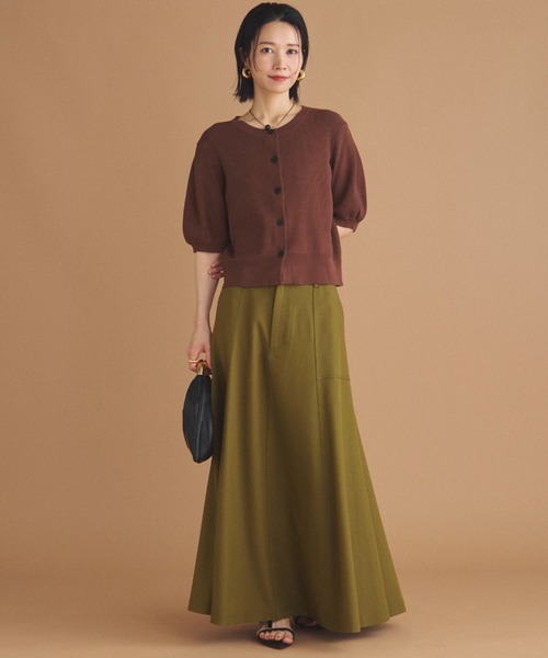 Doux archives（ドゥアルシーヴ）の「五分袖ニットカーディガン（カーディガン/ボレロ・レディース・ブルー/ブラック/レッド/ブラウン・FREE）」の5枚目の写真