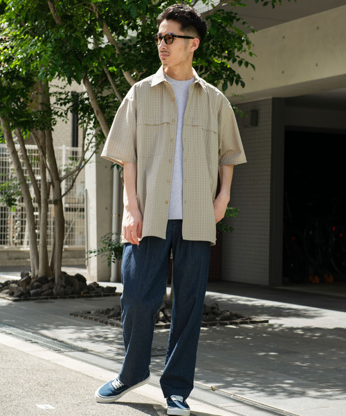 OUTDOOR EXCHANGE（アウトドアエクスチェンジ）の「OUTDOOR EXCHANGE  SHORT-SLEEVE SHIRTS（シャツ/ブラウス・メンズ・ブラック系その他/ベージュ系その他・MEDIUM/LARGE）」の13枚目の写真
