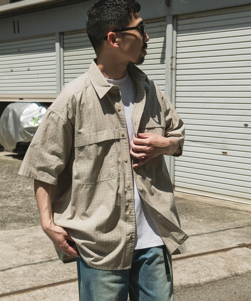 OUTDOOR EXCHANGE（アウトドアエクスチェンジ）の「OUTDOOR EXCHANGE  SHORT-SLEEVE SHIRTS（シャツ/ブラウス・メンズ・ブラック系その他/ベージュ系その他・MEDIUM/LARGE）」の15枚目の写真