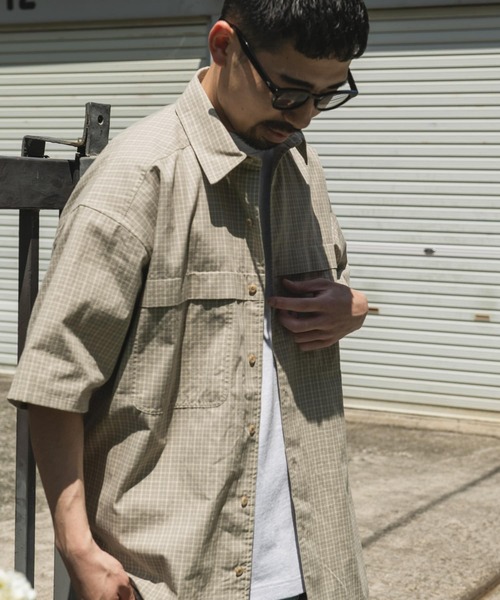 OUTDOOR EXCHANGE（アウトドアエクスチェンジ）の「OUTDOOR EXCHANGE  SHORT-SLEEVE SHIRTS（シャツ/ブラウス・メンズ・ブラック系その他/ベージュ系その他・MEDIUM/LARGE）」の17枚目の写真