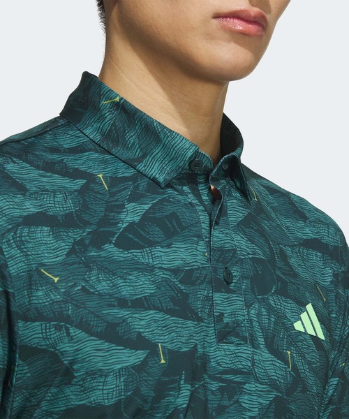 アディダス adidas ゴルフ ボタンダウンシャツ adidas アディダス ゴルフウェア シャツ 秋 冬 BOSモチーフ