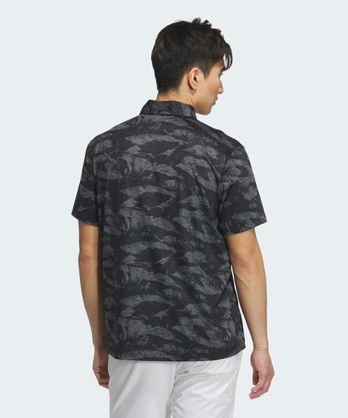 サイズ：M ADIDAS GOLF アディダスゴルフ 2024年モデル IT0924 半袖ポロシャツ ボタンダウン  ブラック系 [240101435431] ゴルフウェア メンズ ストスト サイズ：M ADIDAS GOLF アディダスゴルフ 2024年モデル IT0924