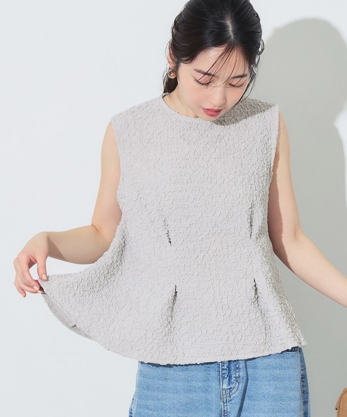 coca（coca）（コカ）の「表面感 タックブラウス（シャツ/ブラウス・レディース・ホワイト/ブラック/ライトグレー・L/M/S）」の16枚目の写真