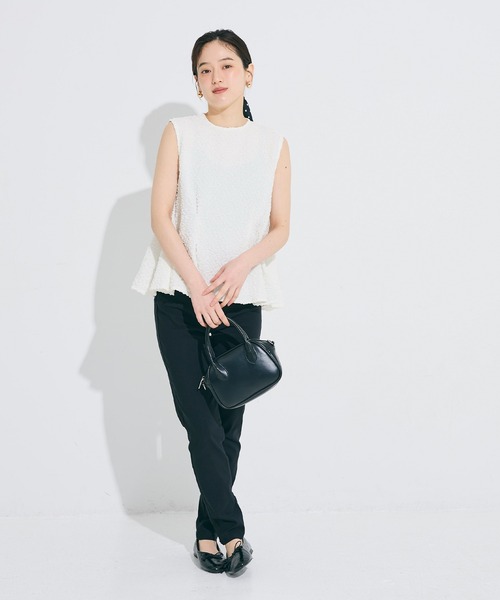 coca（coca）（コカ）の「表面感 タックブラウス（シャツ/ブラウス・レディース・ホワイト/ブラック/ライトグレー・L/M/S）」の17枚目の写真