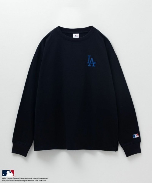 MLB(メジャーリーグベースボール)の「MLB バックアーチ ロングスリーブTシャツ(Tシャツ/カットソー・メンズ・ブラウン/アッシュグレー/ブルー系/ブラック・XL/L/M)」の9枚目の写真