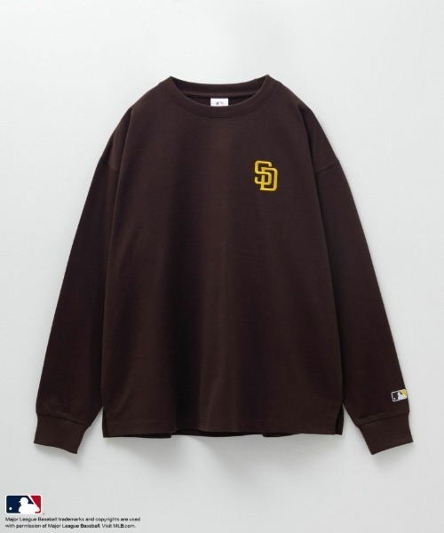 MLB(メジャーリーグベースボール)の「MLB バックアーチ ロングスリーブTシャツ(Tシャツ/カットソー・メンズ・ブラウン/アッシュグレー/ブルー系/ブラック・XL/L/M)」の13枚目の写真