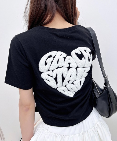 セール】サイドドロストバックサガラハートTシャツ（Tシャツ