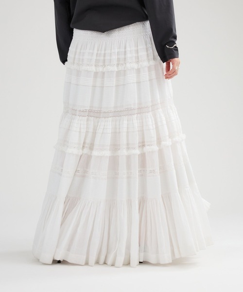 Chaos（カオス）の「Chaos(カオス)/ガゼットクロススカート（スカート・レディース・ホワイト/ブラック・FREE）」の9枚目の写真