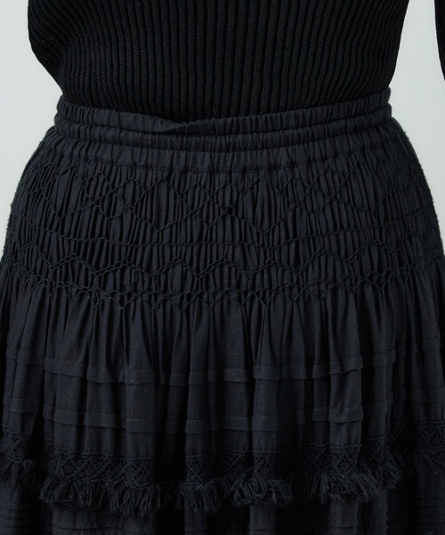 Chaos（カオス）の「Chaos(カオス)/ガゼットクロススカート（スカート・レディース・ホワイト/ブラック・FREE）」の10枚目の写真