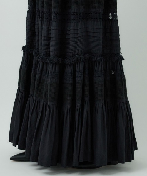 Chaos（カオス）の「Chaos(カオス)/ガゼットクロススカート（スカート・レディース・ホワイト/ブラック・FREE）」の12枚目の写真