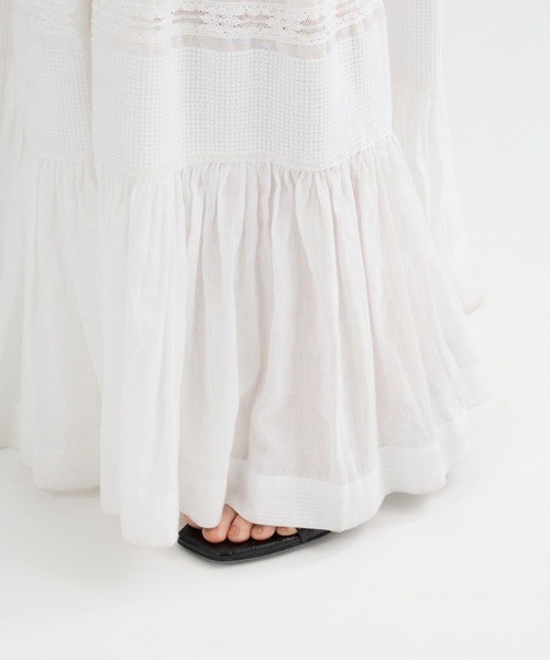 Chaos（カオス）の「Chaos(カオス)/ガゼットクロススカート（スカート・レディース・ホワイト/ブラック・FREE）」の14枚目の写真