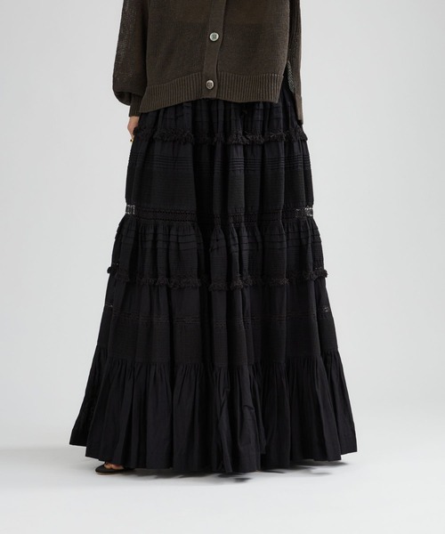 Chaos（カオス）の「Chaos(カオス)/ガゼットクロススカート（スカート・レディース・ホワイト/ブラック・FREE）」の18枚目の写真