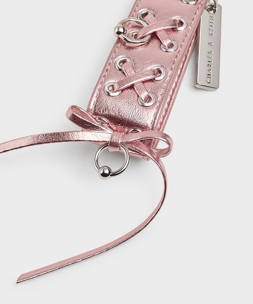 CHARLES & KEITH（チャールズ & キース）の「グロメット レースアップバッグチャーム（キーケース/キーアクセサリー・レディース・ピンク系その他/スミクロ/シルバー系その他・FREE）」の14枚目の写真
