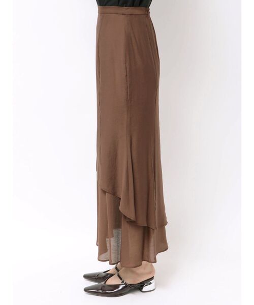 LAGUNAMOON（ラグナムーン）の「セミシアーティアードスカート（スカート・レディース・ライトグレー/ブラウン/アイボリー・SMALL/MEDIUM）」の17枚目の写真