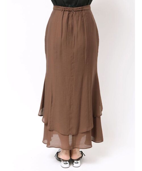 LAGUNAMOON（ラグナムーン）の「セミシアーティアードスカート（スカート・レディース・ライトグレー/ブラウン/アイボリー・SMALL/MEDIUM）」の16枚目の写真