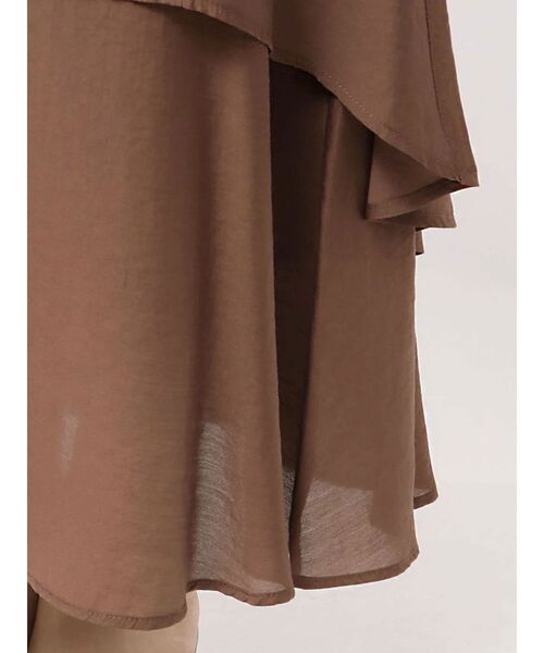 LAGUNAMOON（ラグナムーン）の「セミシアーティアードスカート（スカート・レディース・ライトグレー/ブラウン/アイボリー・SMALL/MEDIUM）」の14枚目の写真