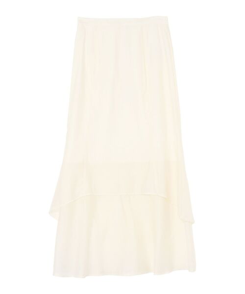 LAGUNAMOON（ラグナムーン）の「セミシアーティアードスカート（スカート・レディース・ライトグレー/ブラウン/アイボリー・SMALL/MEDIUM）」の8枚目の写真