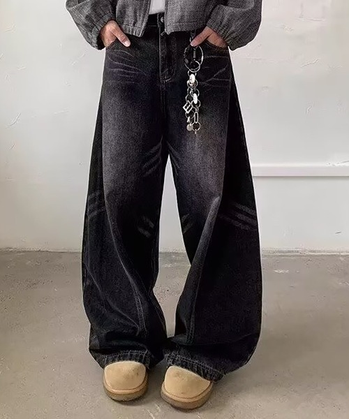 Evo+Revo（エボレボ）の「“圧巻のボリューム” ワイドバルーンデニム（デニムパンツ・メンズ・ブラック/ネイビー・M/L/XL）」の11枚目の写真