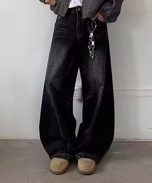 Evo+Revo（エボレボ）の「“圧巻のボリューム” ワイドバルーンデニム（デニムパンツ・メンズ・ブラック/ネイビー・M/L/XL）」の10枚目の写真