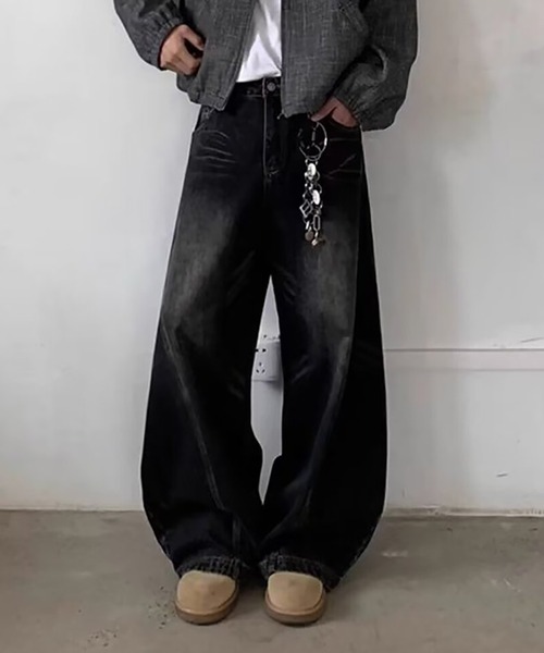 Evo+Revo（エボレボ）の「“圧巻のボリューム” ワイドバルーンデニム（デニムパンツ・メンズ・ブラック/ネイビー・M/L/XL）」の9枚目の写真