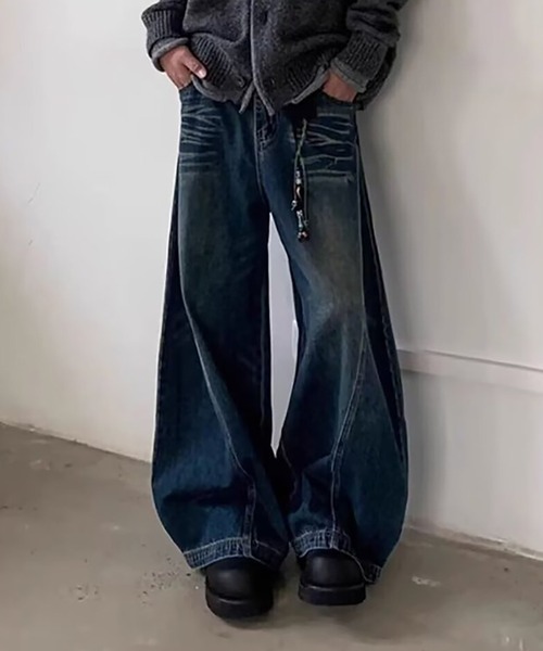 Evo+Revo（エボレボ）の「“圧巻のボリューム” ワイドバルーンデニム（デニムパンツ・メンズ・ブラック/ネイビー・M/L/XL）」の3枚目の写真