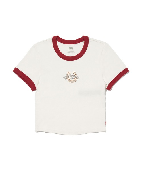 Levi's(リーバイス)の「Levi's/リーバイス グラフィック ミニ リンガーTシャツ(Tシャツ/カットソー・レディース・レッド・XS/M/S)」の2枚目の写真