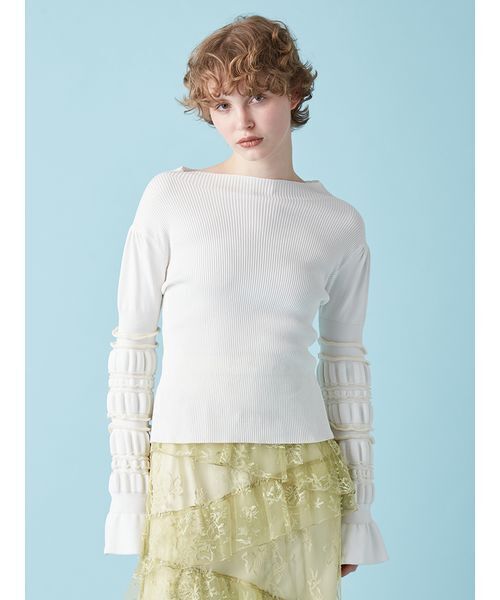 FURFUR（ファーファー）の「イレギュラーリブスリーブニット