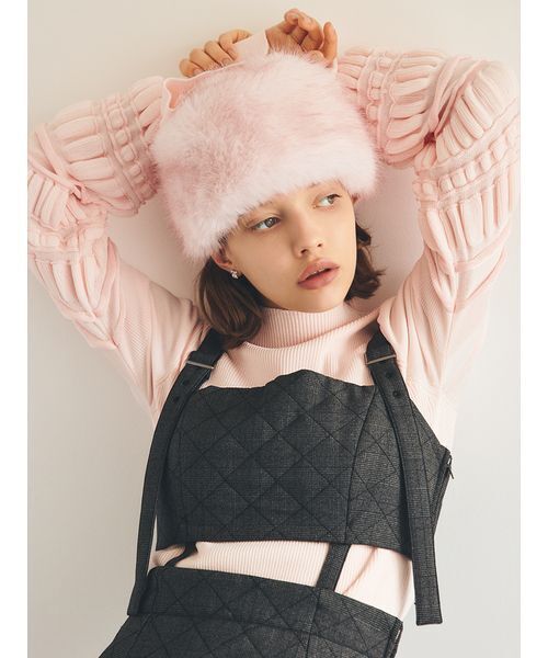 【新品未使用】スムースファーリブニットトップス IVO/BEG/BLK 183038982.jpg?cmsp_timestamp=