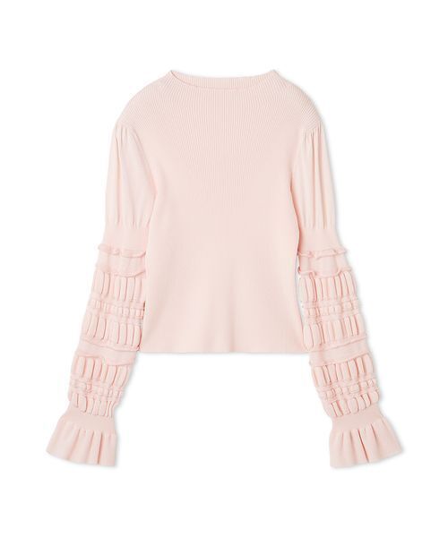 FURFUR(ファーファー)の「イレギュラーリブスリーブニットトップス(ニット/セーター・レディース・ピンク/ブラック/ホワイト・F)」の13枚目の写真