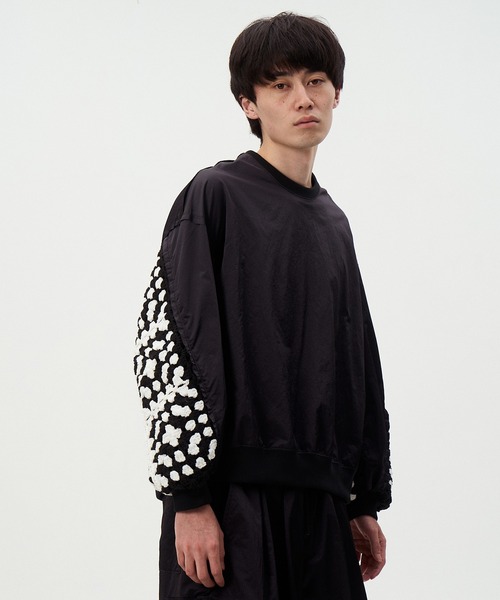 KAJIF NYLON CROCHET SLEEVE PULLOVER（Tシャツ/カットソー