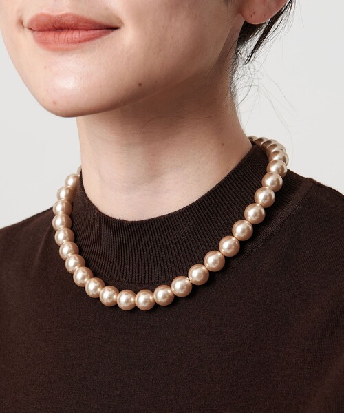 UNITED ARROWS（ユナイテッドアローズ）の「イミテーションパール 2WAY ネックレス（ネックレス・レディース・グレー系/ホワイト/ベージュ・FREE）」の4枚目の写真