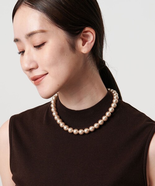 UNITED ARROWS（ユナイテッドアローズ）の「イミテーションパール 2WAY ネックレス（ネックレス・レディース・グレー系/ホワイト/ベージュ・FREE）」の5枚目の写真