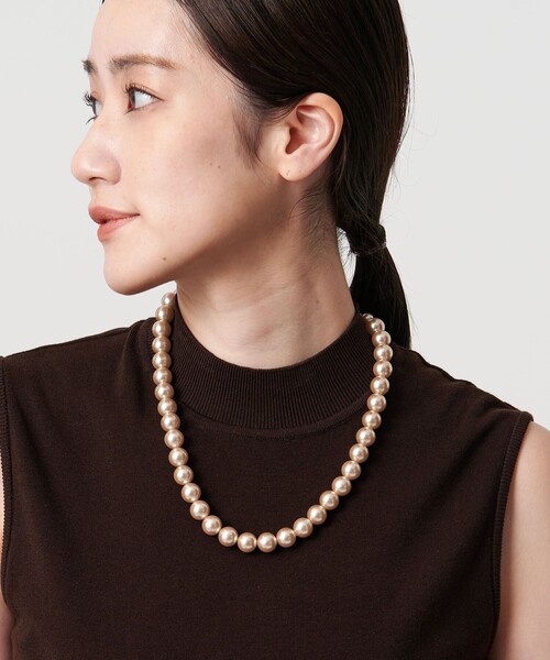 UNITED ARROWS（ユナイテッドアローズ）の「イミテーションパール 2WAY ネックレス（ネックレス・レディース・グレー系/ホワイト/ベージュ・FREE）」の6枚目の写真