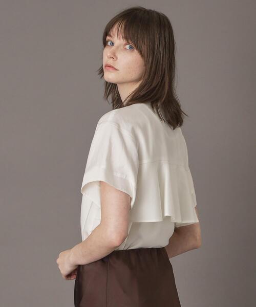 DRESSTERIOR(ドレステリア)の「【洗える/コットン100%】バックフレアティアードブラウス(シャツ/ブラウス・レディース・ライトブルー/オフホワイト/ブラウン系その他・34/36/38)」の1枚目の写真