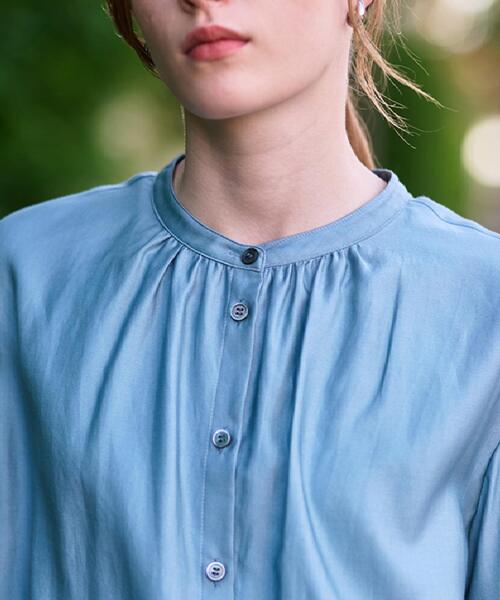 DRESSTERIOR(ドレステリア)の「【洗える/コットン100%】バックフレアティアードブラウス(シャツ/ブラウス・レディース・ライトブルー/オフホワイト/ブラウン系その他・34/36/38)」の21枚目の写真