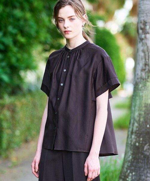 DRESSTERIOR(ドレステリア)の「【洗える/コットン100%】バックフレアティアードブラウス(シャツ/ブラウス・レディース・ライトブルー/オフホワイト/ブラウン系その他・34/36/38)」の9枚目の写真