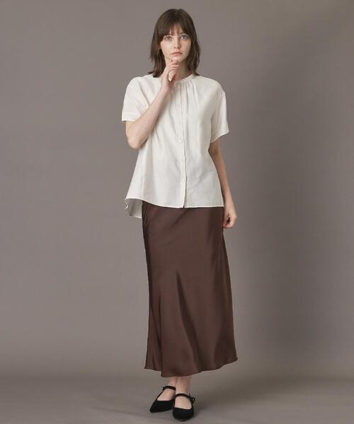 DRESSTERIOR(ドレステリア)の「【洗える/コットン100%】バックフレアティアードブラウス(シャツ/ブラウス・レディース・ライトブルー/オフホワイト/ブラウン系その他・34/36/38)」の18枚目の写真