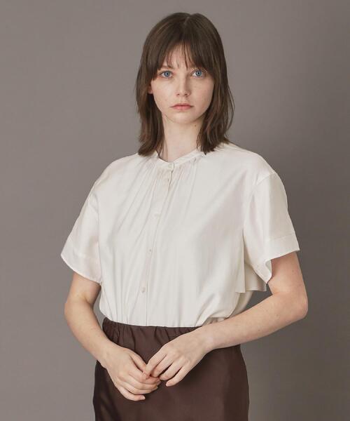 DRESSTERIOR(ドレステリア)の「【洗える/コットン100%】バックフレアティアードブラウス(シャツ/ブラウス・レディース・ライトブルー/オフホワイト/ブラウン系その他・34/36/38)」の10枚目の写真