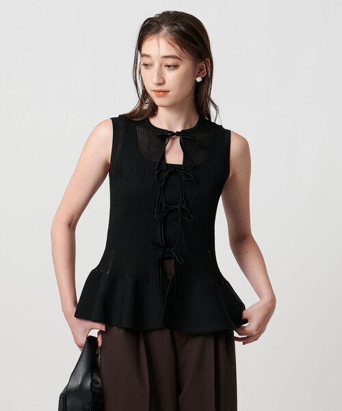 ユナイテッドアローズ　　シアー リボン 2WAY ベスト ウォッシャブル シアー リボン 2WAY ベスト ウォッシャブル