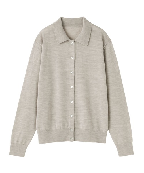 無印良品(ムジルシリョウヒン)の「婦人 洗えるウールハイゲージポロカーディガン(カーディガン/ボレロ・レディース・ダークブラウン/オートミール/ブラック・XL/L/M/S)」の14枚目の写真