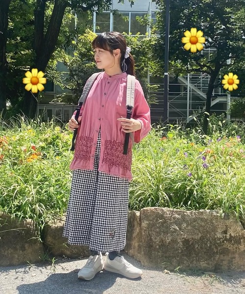 SUPER HAKKA（スーパーハッカ）の「「glanta」フラワー＆ドット刺繍ラウンドリュック（バックパック/リュック・レディース・グレー/ブラック/チャコール・FREE）」の14枚目の写真