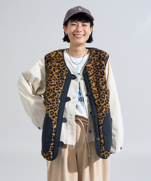 コットンナイロン ツイル リバーシブル ボアベスト（ベスト）｜FREAK'S