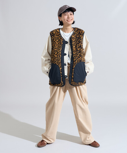 コットンナイロン ツイル リバーシブル ボアベスト（ベスト）｜FREAK'S