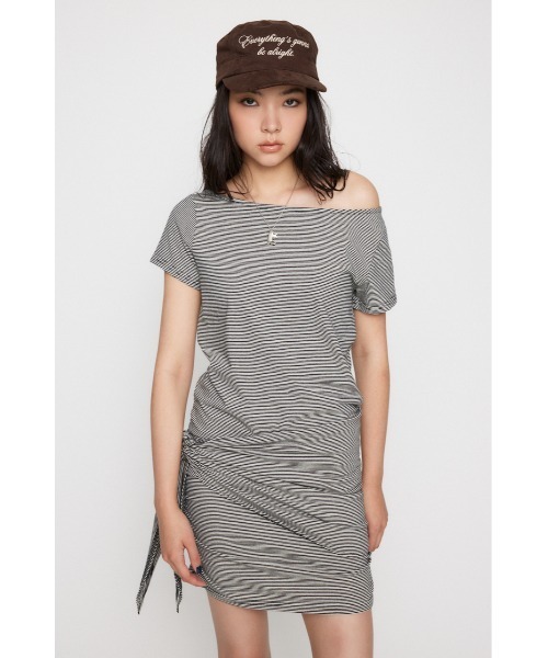 LAGUA GEM(ラグアジェム)の「BORDER WRAP ミニワンピース(ワンピース・レディース・ホワイト/レッド/グレー・SMALL/MEDIUM)」の11枚目の写真