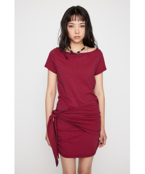 LAGUA GEM(ラグアジェム)の「BORDER WRAP ミニワンピース(ワンピース・レディース・ホワイト/レッド/グレー・SMALL/MEDIUM)」の15枚目の写真