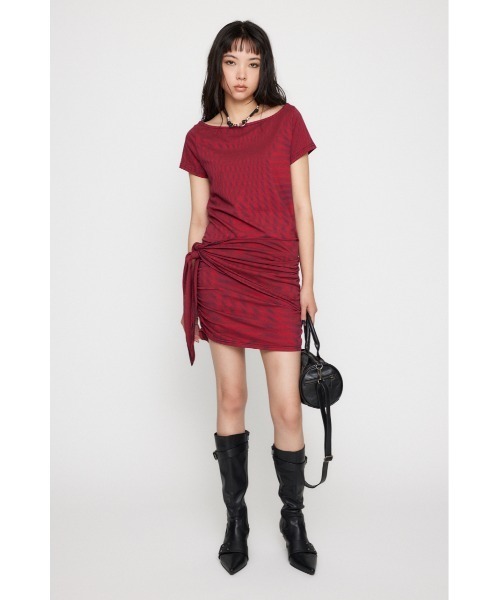 LAGUA GEM(ラグアジェム)の「BORDER WRAP ミニワンピース(ワンピース・レディース・ホワイト/レッド/グレー・SMALL/MEDIUM)」の17枚目の写真