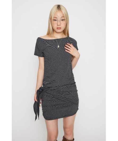 LAGUA GEM(ラグアジェム)の「BORDER WRAP ミニワンピース(ワンピース・レディース・ホワイト/レッド/グレー・SMALL/MEDIUM)」の19枚目の写真