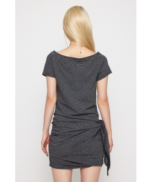 LAGUA GEM(ラグアジェム)の「BORDER WRAP ミニワンピース(ワンピース・レディース・ホワイト/レッド/グレー・SMALL/MEDIUM)」の8枚目の写真